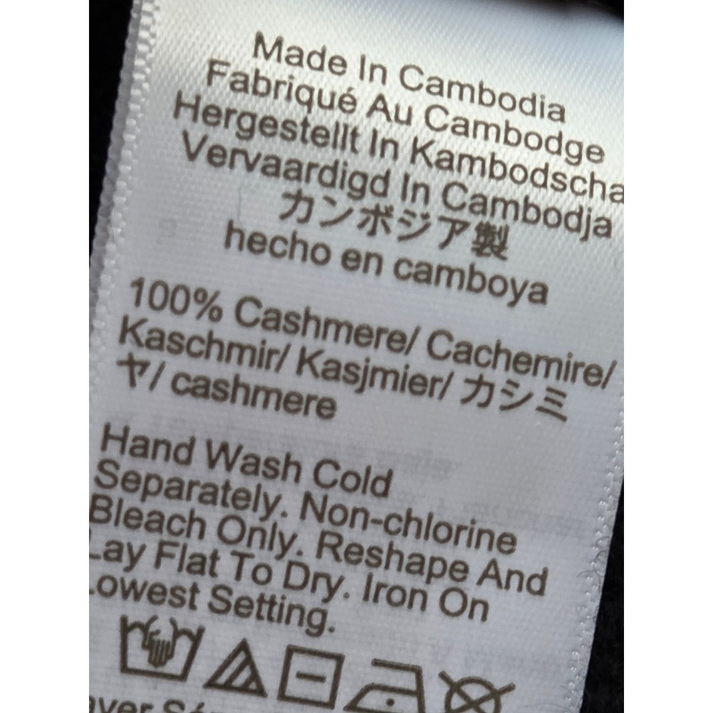 J. Crew Perfect Cashmere Crewneck Sweater Bow Print XXS Black White NWT $188 - Picture 8 of 8